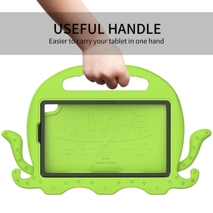 For Lenovo Tab M8 TB 8505F / 8705N Octopus Style EVA + PC Tablet Case with Strap(Grass Green)