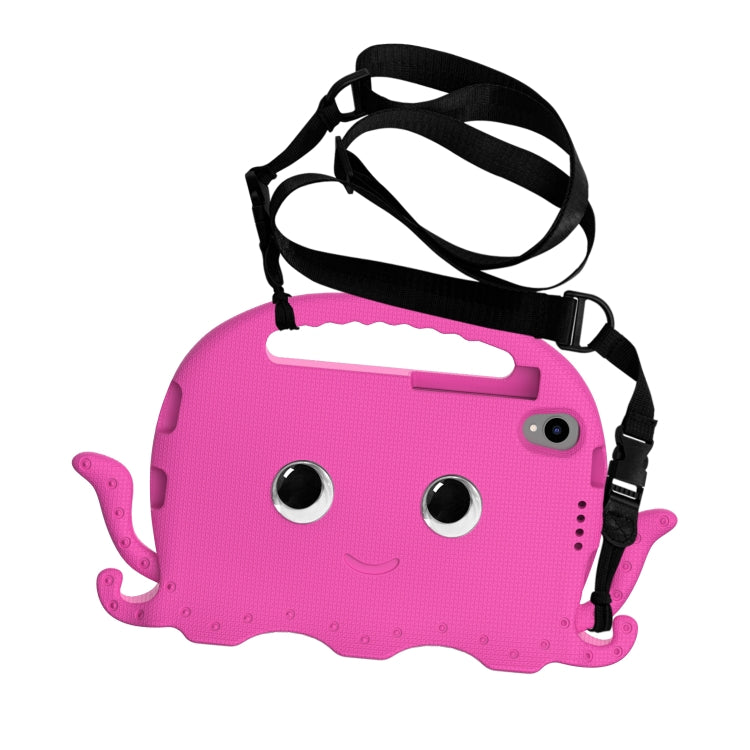 For Lenovo Tab M8 TB 8505F / 8705N Octopus Style EVA + PC Tablet Case with Strap(Rose Red)