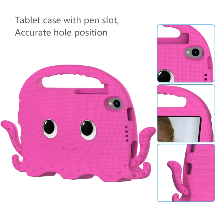 For Lenovo Tab M8 TB 8505F / 8705N Octopus Style EVA + PC Tablet Case with Strap(Rose Red)