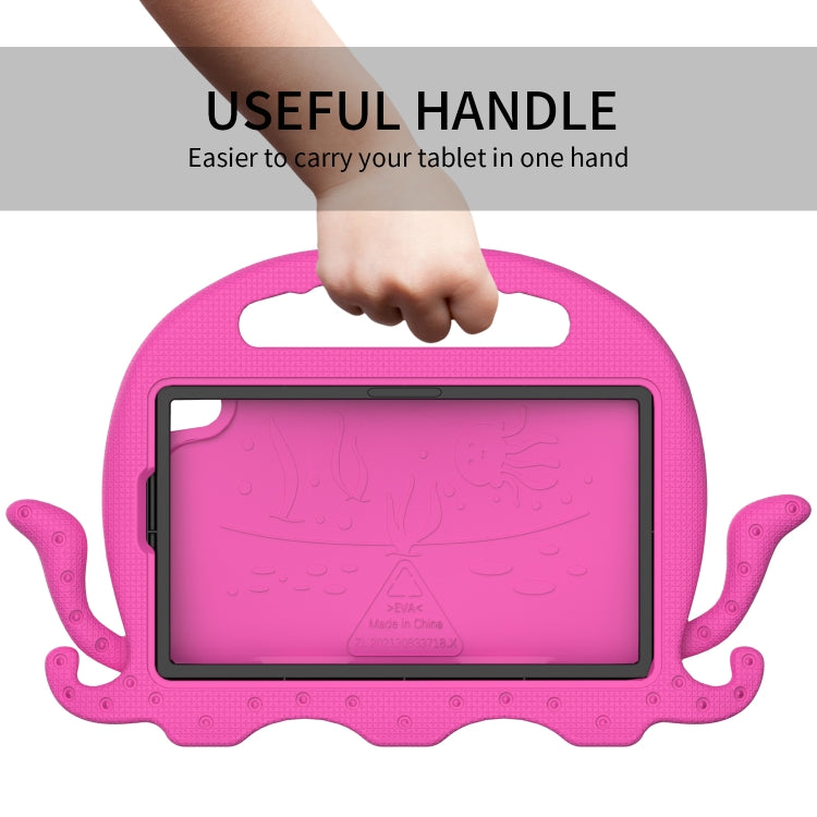 For Lenovo Tab M8 TB 8505F / 8705N Octopus Style EVA + PC Tablet Case with Strap(Rose Red)