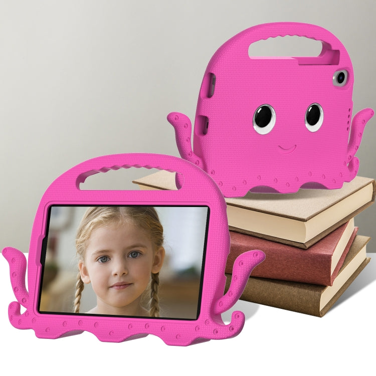 For Lenovo Tab M8 TB 8505F / 8705N Octopus Style EVA + PC Tablet Case with Strap(Rose Red)