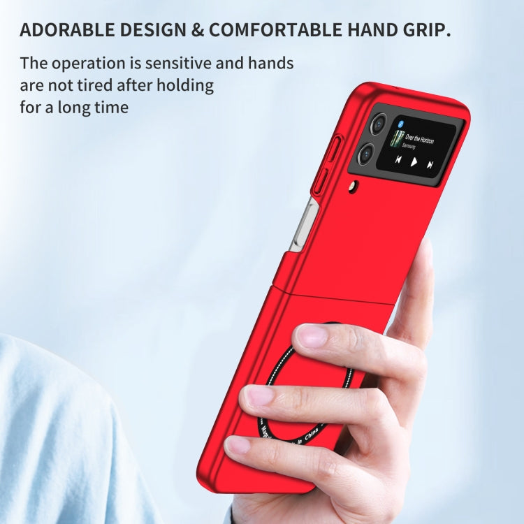 For Samsung Galaxy Z Flip4 Magsafe Magnetic Folding PC Phone Case(Red) - Galaxy Z Flip4 5G Cases by PMC TechLife | Online Shopping South Africa | PMC TechLife