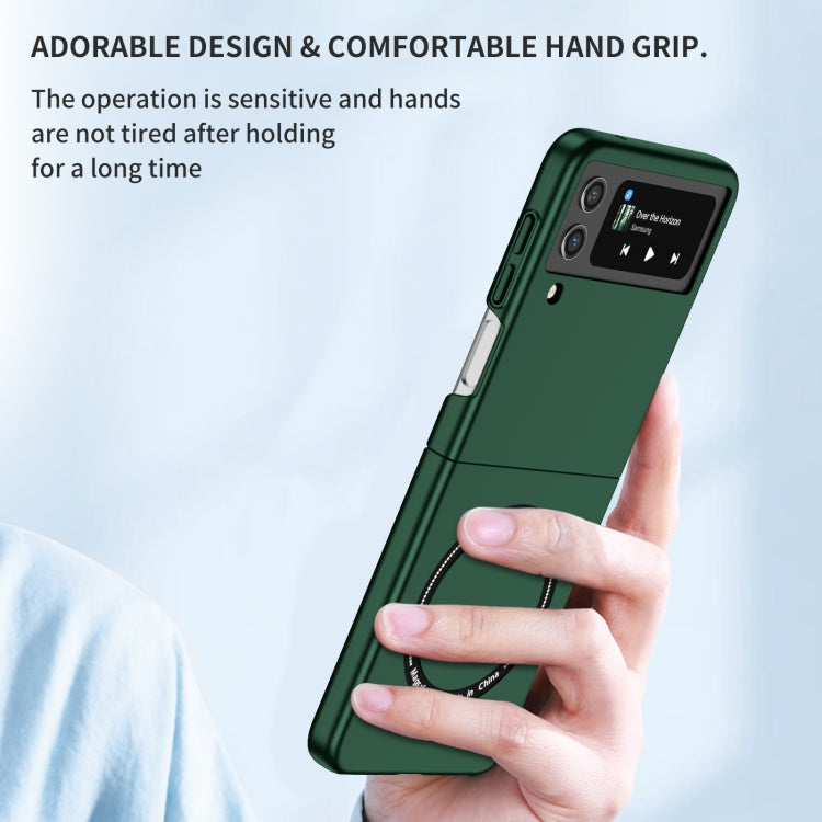 For Samsung Galaxy Z Flip4 Magsafe Magnetic Folding PC Phone Case(Green) - Galaxy Z Flip4 5G Cases by PMC TechLife | Online Shopping South Africa | PMC TechLife