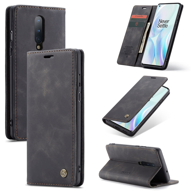 For OnePlus 8 CaseMe Multifunctional Horizontal Flip Leather Case, with Card Slot & Holder & Wallet(Black) - free shipping - PMC Jewellery - Order now!