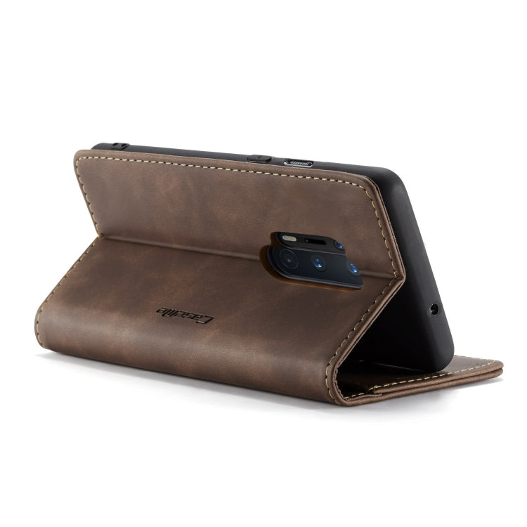 For OnePlus 8 Pro CaseMe Multifunctional Horizontal Flip Leather Case, with Card Slot & Holder & Wallet(Coffee)