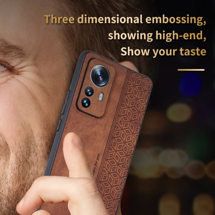 For Xiaomi 12 Pro / 12S Pro AZNS 3D Embossed Skin Feel Phone Case(Dark Green) - Xiaomi Cases by AZNS | Online Shopping South Africa | PMC TechLife