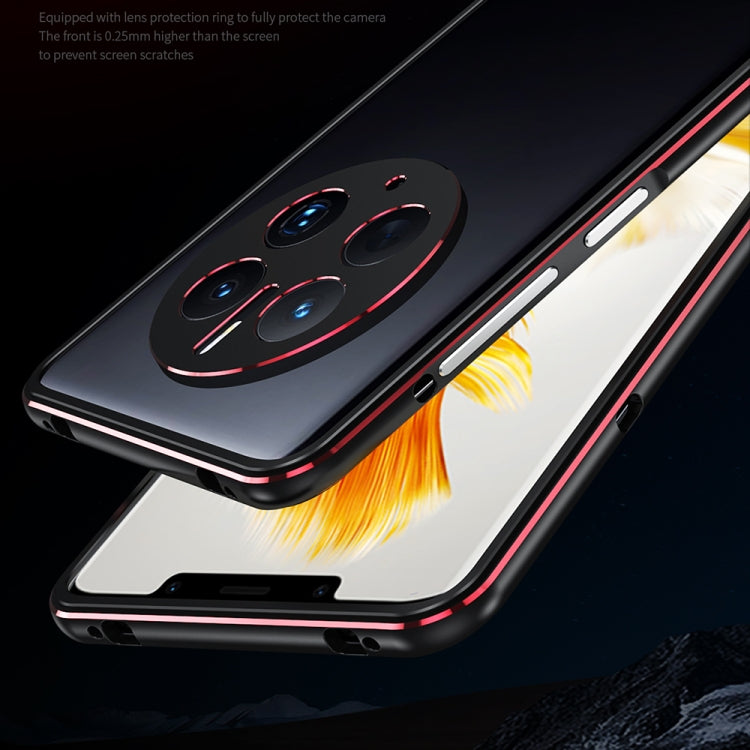 For Huawei Mate 50 Pro LK Aurora Metal Phone Frame with Lens Cover(Black Purple) - Huawei Cases by PMC TechLife | Online Shopping South Africa | PMC TechLife | Buy Now Pay Later Mobicred