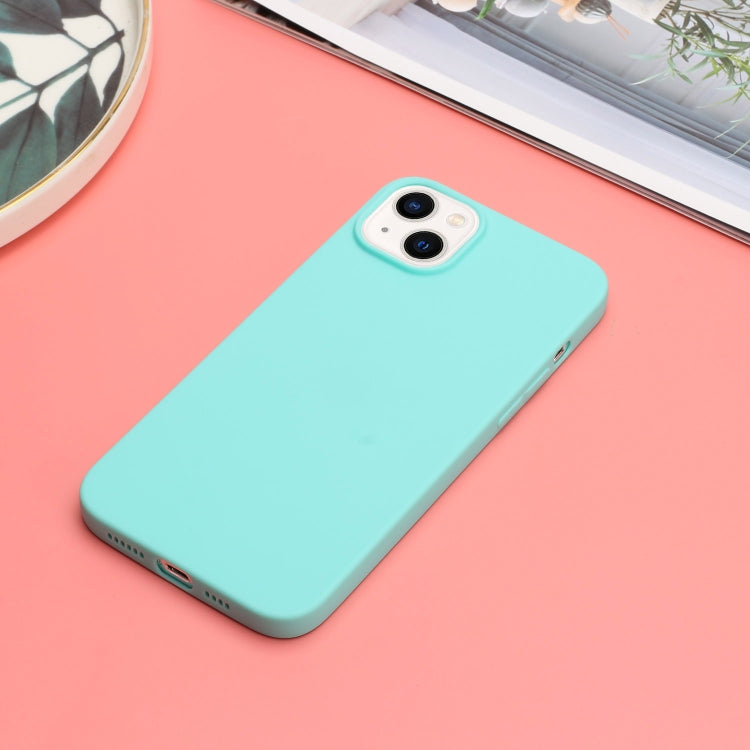 For iPhone 14 Plus Solid Color Frosted Silicone Phone Case(Light Blue) - iPhone 14 Plus Cases by PMC TechLife | Online Shopping South Africa | PMC TechLife