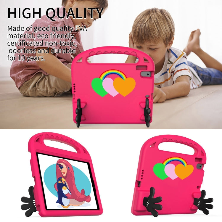 For Lenovo Tab B10 10.1 2020 Love Small Palm Holder EVA Tablet Case(Rose Red)