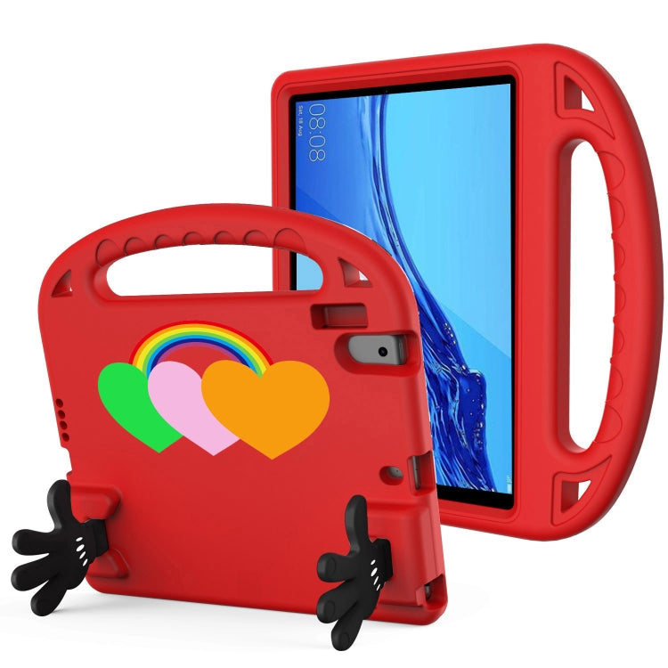 For Lenovo Tab M10 FHD TB-X605FC 10.1 Love Small Palm Holder EVA Tablet Case(Red)