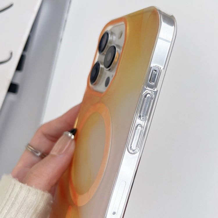 For iPhone 14 Pro Watercolor Magsafe Phone Case(Yellow)