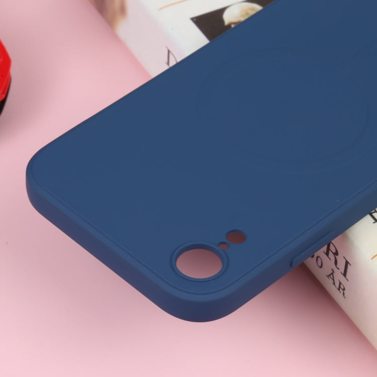 For iPhone XR Liquid Silicone Full Coverage Shockproof Magsafe Phone Case(Dark Blue) - More iPhone Cases by PMC TechLife | Online Shopping South Africa | PMC TechLife