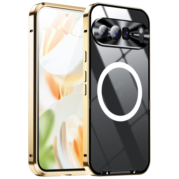 For Google Pixel 9 Pro XL MagSafe Magnetic Frosted Metal Phone Case(Gold)