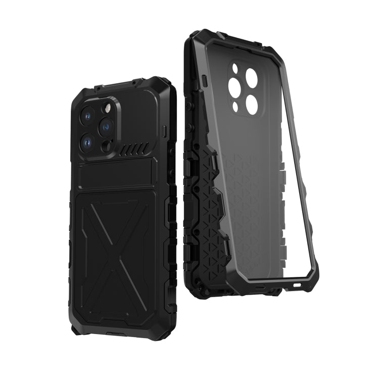 For iPhone 14 Plus R-JUST Life Water-resistant Dustproof Shockproof Phone Case(Black)