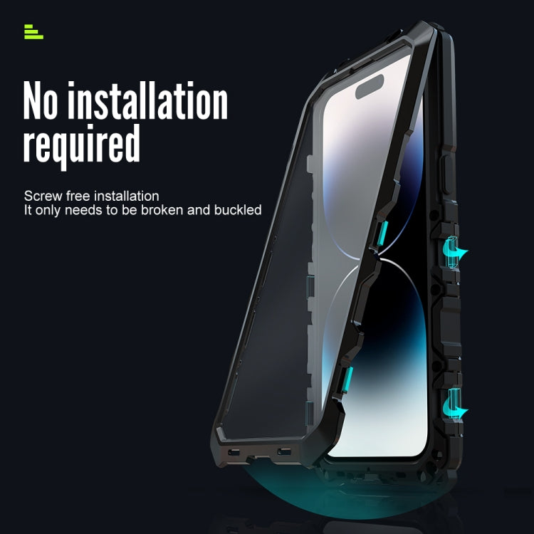 For iPhone 14 Plus R-JUST Life Water-resistant Dustproof Shockproof Phone Case(Green)