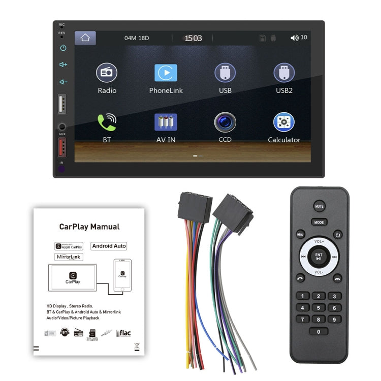 7 inch Wireless CarPlay Car MP5 Player Support Mirror Link - Car MP3 & MP4 & MP5 by PMC TechLife | Online Shopping South Africa | PMC TechLife | Buy Now Pay Later Mobicred