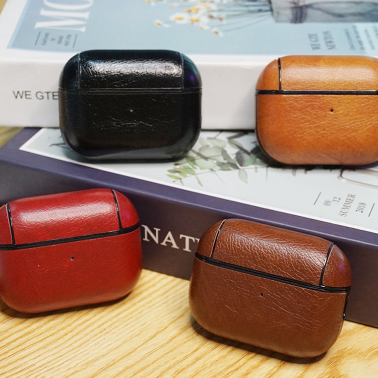 For AirPods Pro 2 Wireless Earphone Leather Shockproof Protective Case with Lanyard(Dark Brown) - For AirPods Pro 2 by PMC Jewellery | Online Shopping South Africa | PMC Jewellery | Buy Now Pay Later Mobicred