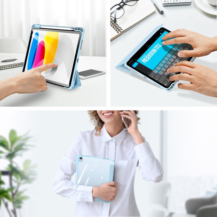 For iPad 2025 / 2022 DUX DUCIS TOBY Series Antiskid Leather Smart Tablet Case(Blue) - iPad 2025 / 2022 Cases by DUX DUCIS | Online Shopping South Africa | PMC Jewellery | Buy Now Pay Later Mobicred