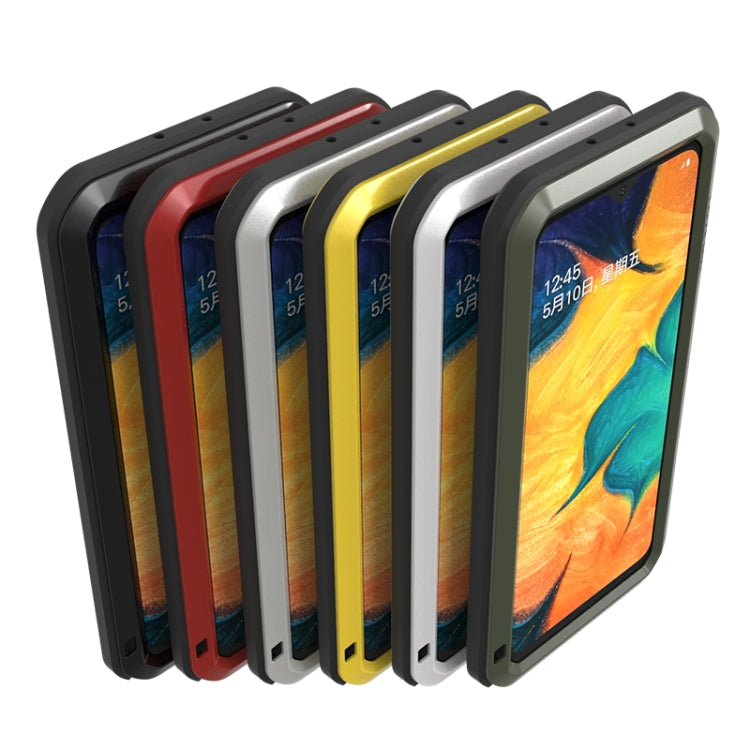 For Galaxy A40s LOVE MEI Metal Shockproof Waterproof Dustproof Protective Case(Red) - free shipping - PMC TechLife - Order now!