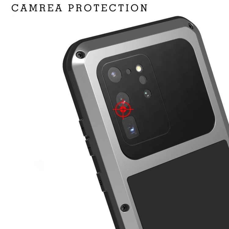 For Galaxy S20 Ultra LOVE MEI Metal Shockproof Water-resistant Dustproof Protective Case(Army Green)