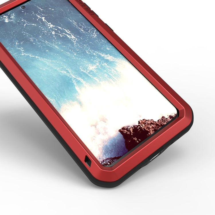 For Galaxy S20 Plus LOVE MEI Metal Shockproof Waterproof Dustproof Protective Case(Red) - free shipping - PMC TechLife - Order now!