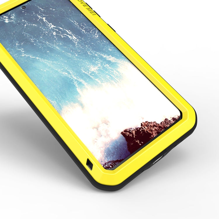 For Galaxy S20 Plus LOVE MEI Metal Shockproof Waterproof Dustproof Protective Case(Yellow) - free shipping - PMC TechLife - Order now!