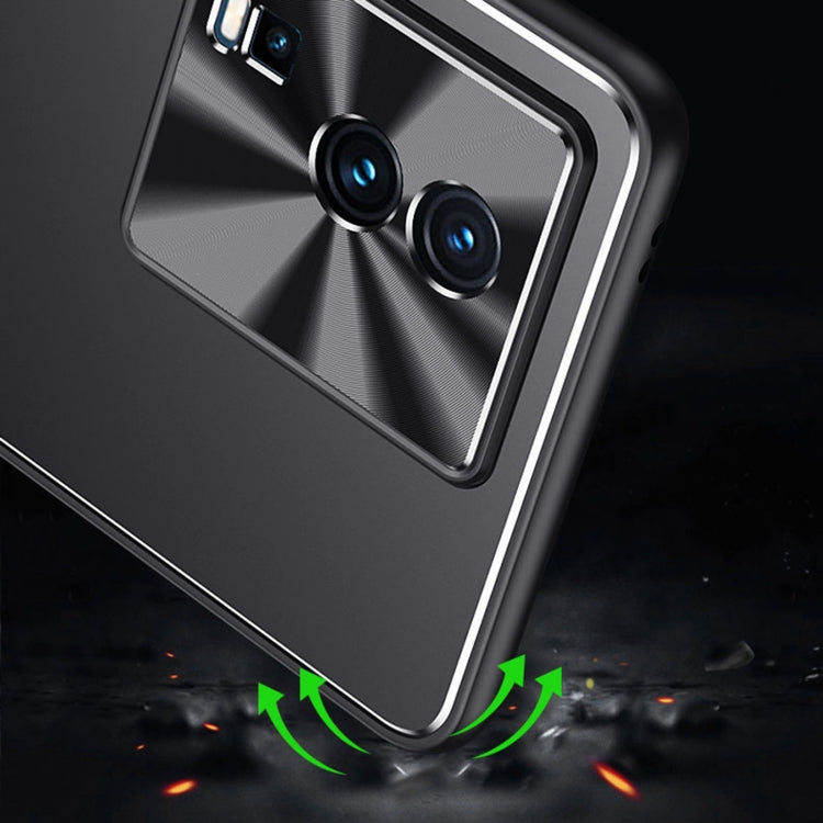 For vivo iQOO Neo7 Blade Series TPU + Alloy Protective Phone Case(Black + Gold) - vivo Cases by PMC TechLife | Online Shopping South Africa | PMC TechLife | Buy Now Pay Later Mobicred
