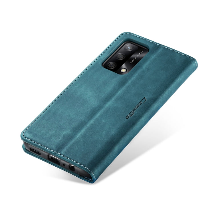 CaseMe 013 Multifunctional Horizontal Flip Leather Phone Case For OPPO F19/F19S/A74 4G/A95 4G/Reno6 Lite 4G Global(Blue)