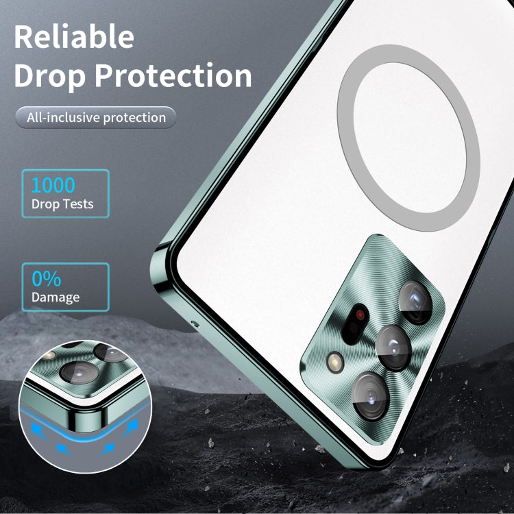 For Samsung Galaxy Note20 Ultra MagSafe Frosted Metal Phone Case(Green)