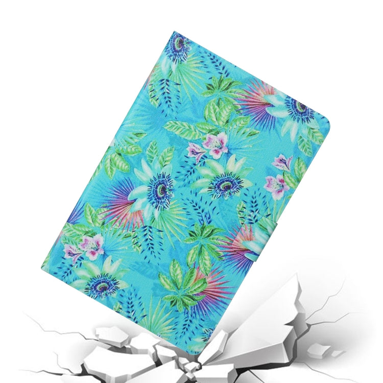 For 10 inch Tablet PC Universal Coloured Drawing Pattern Horizontal Flip Leather Case with Holder & Card Slot(Flowers)