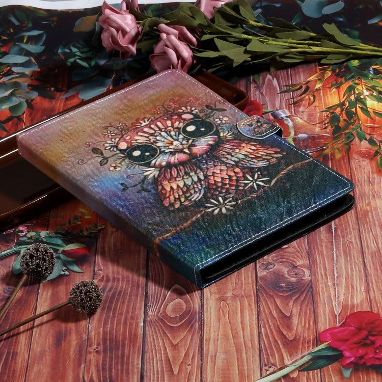 For 10 inch Tablet PC Universal Coloured Drawing Pattern Horizontal Flip Leather Case with Holder & Card Slot(Owl) - 10 - 11 inch by PMC TechLife | Online Shopping South Africa | PMC TechLife | Buy Now Pay Later Mobicred