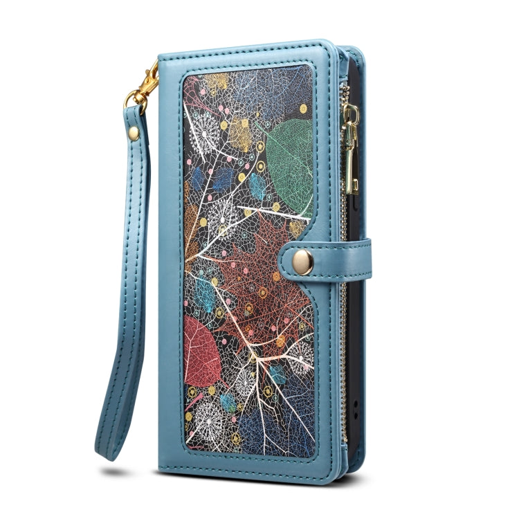 For Google Pixel 7 5G ESEBLE Star Series Lanyard Zipper Wallet RFID Leather Case(Blue) - Google Cases by ESEBLE | Online Shopping South Africa | PMC Jewellery | Buy Now Pay Later Mobicred