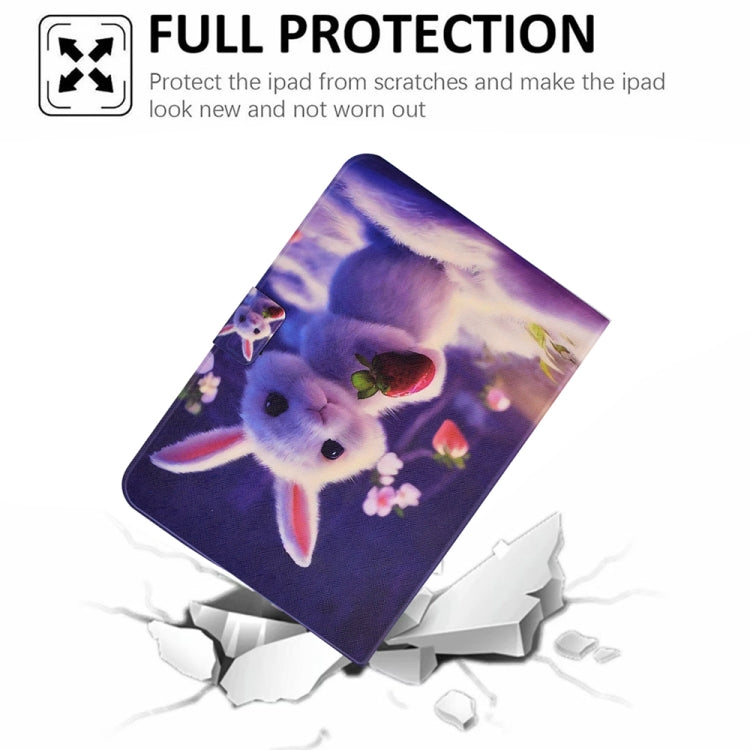 For Lenovo Tab P11 Electric Pressed TPU Smart Leather Tablet Case(Strawberry Bunny)
