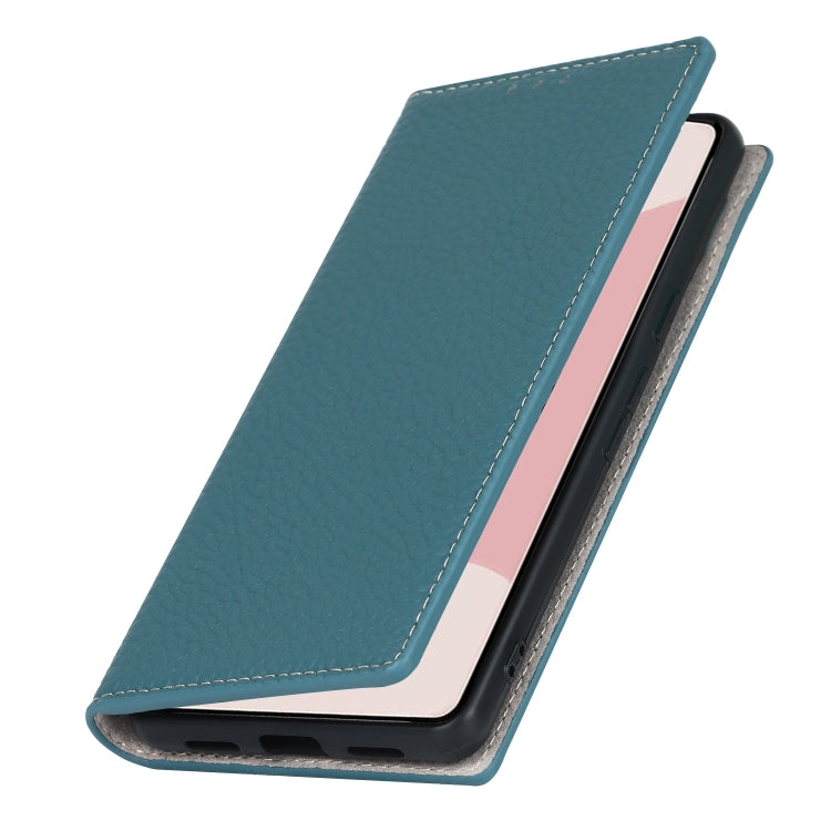 For Google Pixel 7 5G Litchi Texture Genuine Leather Phone Case(Sky Blue) - Google Cases by PMC TechLife | Online Shopping South Africa | PMC TechLife | Buy Now Pay Later Mobicred