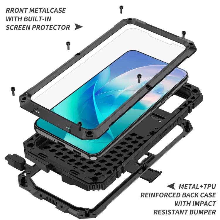 For Samsung Galaxy S23 5G R-JUST Life Water-resistant Dustproof Shockproof Phone Case(Black)