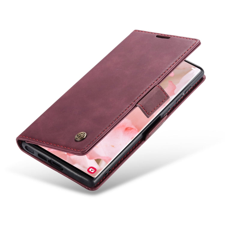 For Samsung Galaxy S23 Ultra 5G CaseMe 013 Multifunctional Horizontal Flip Leather Phone Case(Wine Red) - free shipping - PMC Jewellery - Order now!