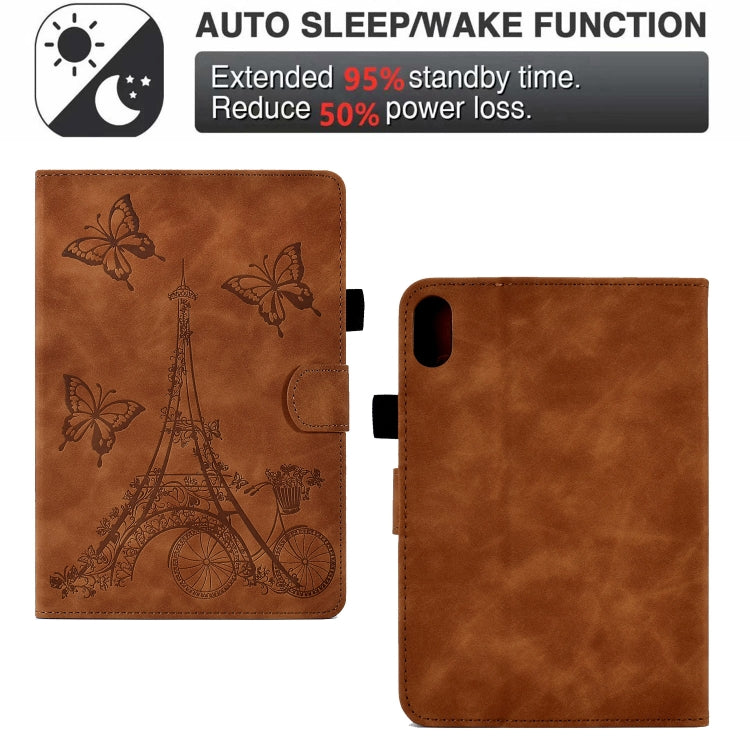 For Lenovo Tab P11 Tower Embossed Leather Smart Tablet Case(Brown) - Lenovo by PMC TechLife | Online Shopping South Africa | PMC TechLife | Buy Now Pay Later Mobicred