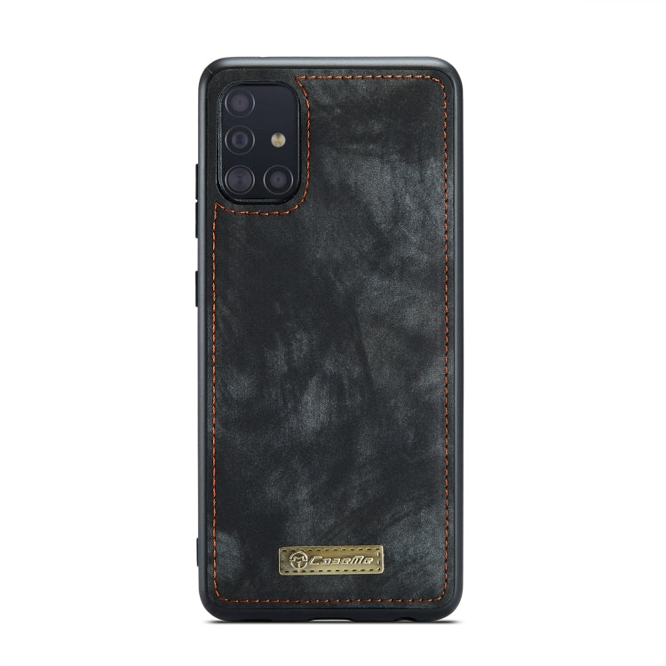 For Galaxy A71 4G CaseMe-008 Detachable Multifunctional Horizontal Flip Leather Case with Card Slot & Holder & Zipper Wallet & Photo Frame(Black)