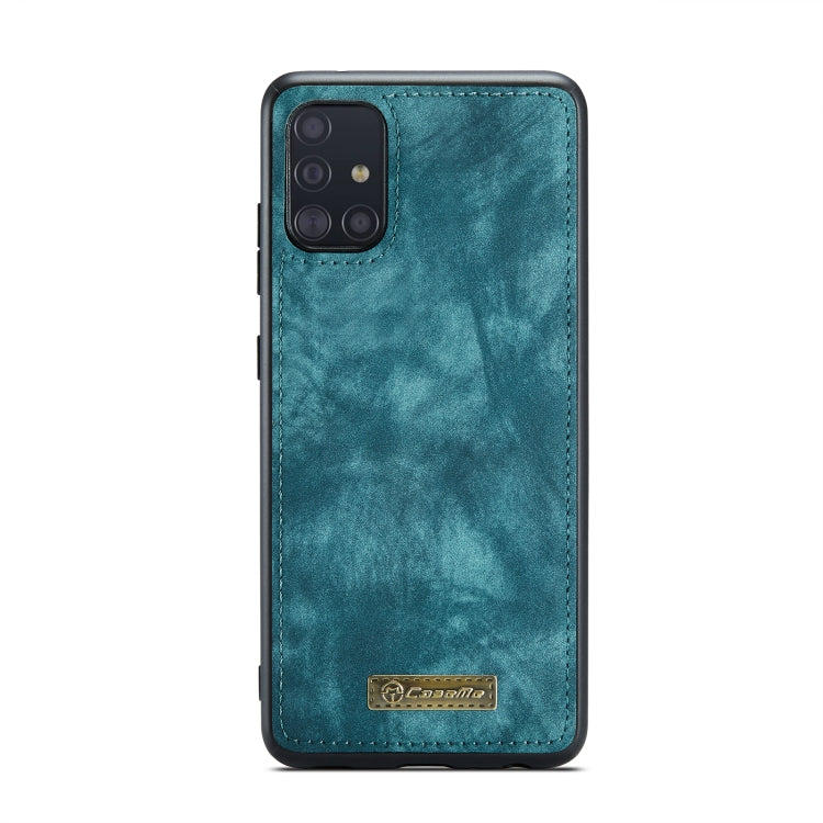 For Galaxy A71 4G CaseMe-008 Detachable Multifunctional Horizontal Flip Leather Case with Card Slot & Holder & Zipper Wallet & Photo Frame(Blue)
