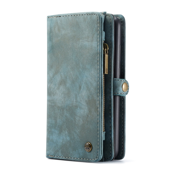 For Galaxy A71 CaseMe Detachable Multifunctional Horizontal Flip Leather Case, with Card Slot & Holder & Zipper Wallet & Photo Frame(Blue)