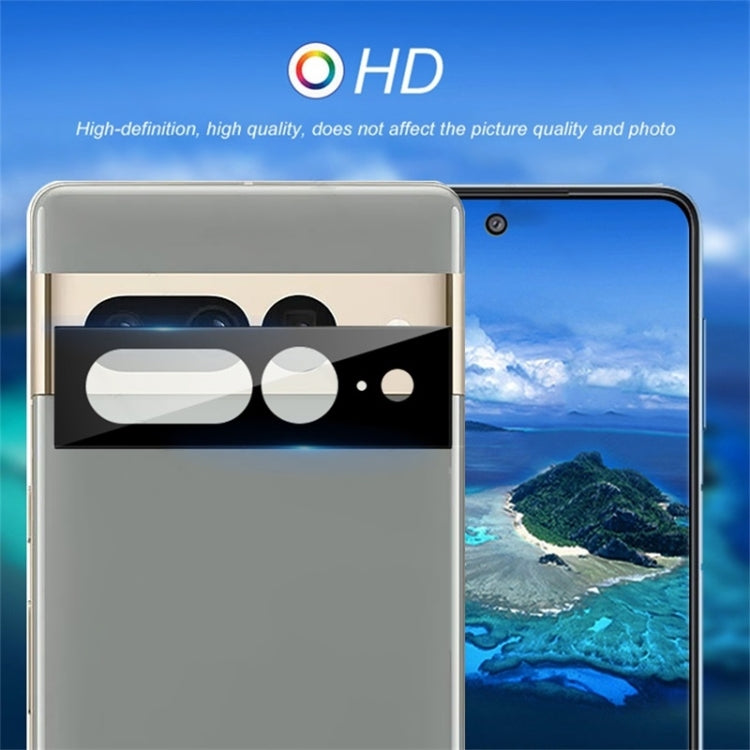 For Google Pixel 7 Pro 2pcs Full Glue Tempered Glass Full Film with 2pcs Aluminum Lens Film Set - Google Tempered Glass by PMC TechLife | Online Shopping South Africa | PMC TechLife