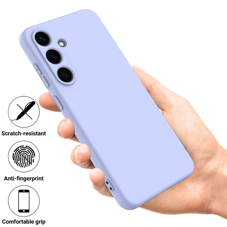 For Samsung Galaxy S25+ 5G Color Liquid Silicone Phone Case(Purple)