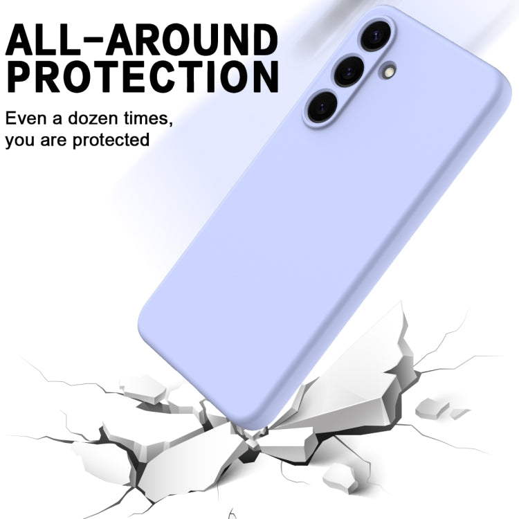 For Samsung Galaxy S25+ 5G Color Liquid Silicone Phone Case(Purple)