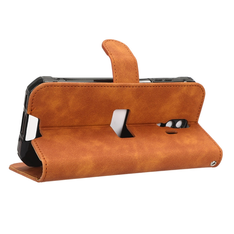 For Blackview BV7200 Skin Feel Magnetic Flip Leather Phone Case(Brown) - More Brand by PMC TechLife | Online Shopping South Africa | PMC TechLife | Buy Now Pay Later Mobicred