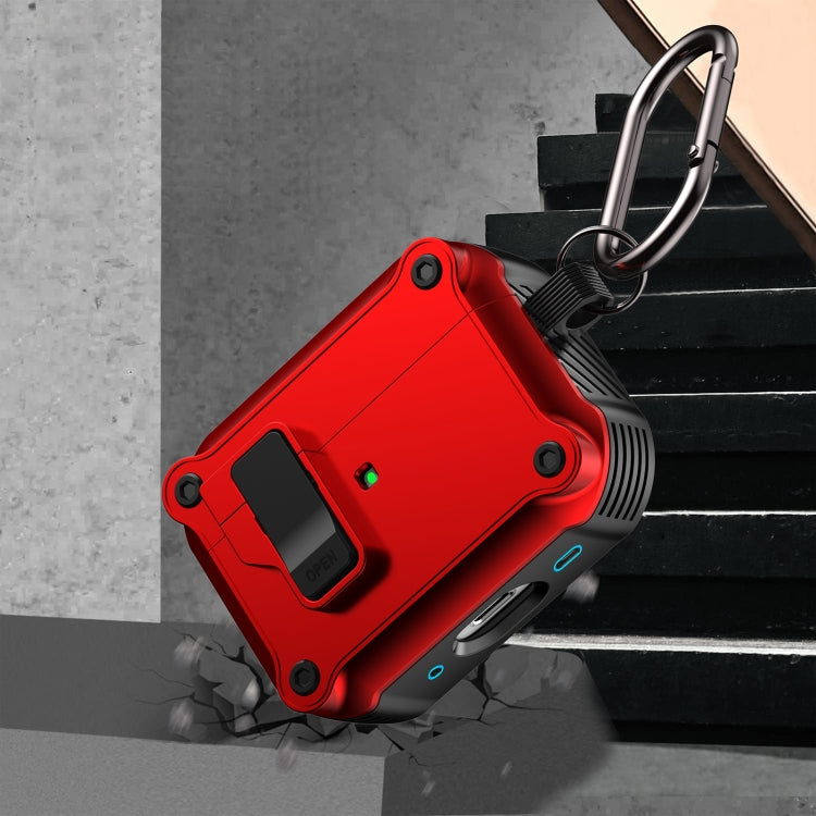 For AirPods Pro 2 Eagle Shockproof Earphone Protective Case with Switch(Red) - For AirPods Pro 2 by PMC Jewellery | Online Shopping South Africa | PMC Jewellery | Buy Now Pay Later Mobicred