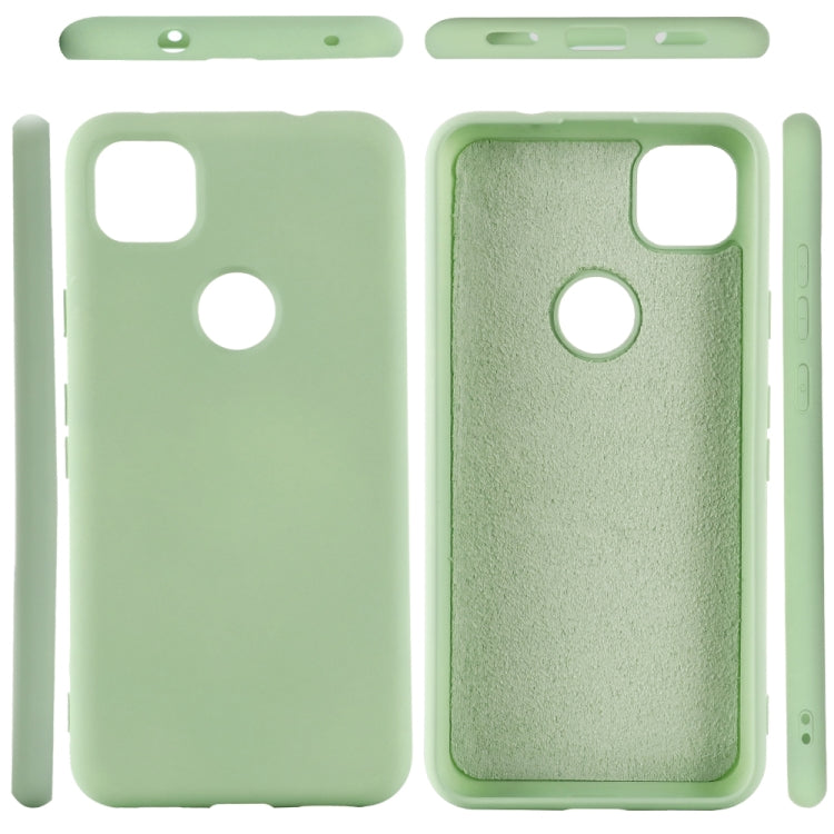 For Google Pixel 4a Pure Color Liquid Silicone Shockproof Full Coverage Case(Green) - Google Cases by PMC TechLife | Online Shopping South Africa | PMC TechLife