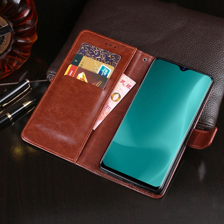 For Blackview A60 idewei Crazy Horse Texture Horizontal Flip Leather Case with Holder & Card Slots & Wallet(Rose Red)