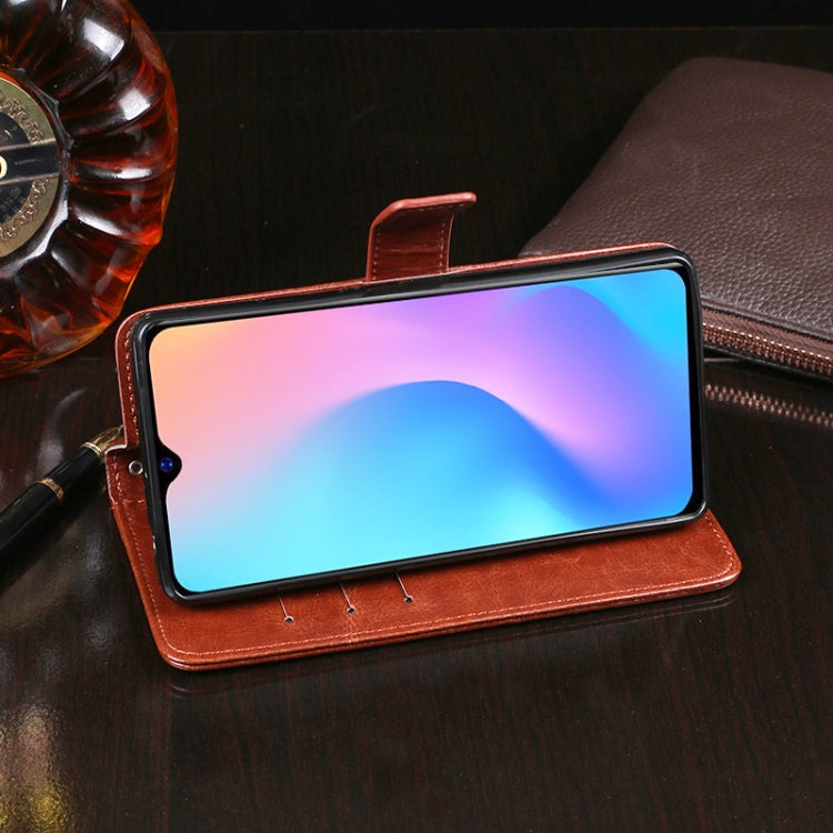 For Blackview A60 Pro idewei Crazy Horse Texture Horizontal Flip Leather Case with Holder & Card Slots & Wallet(Red)