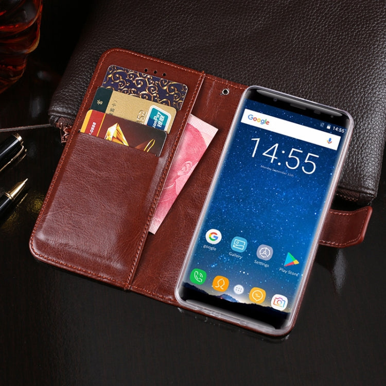 For Oukitel K5000 idewei Crazy Horse Texture Horizontal Flip Leather Case with Holder & Card Slots & Wallet(Sky Blue)