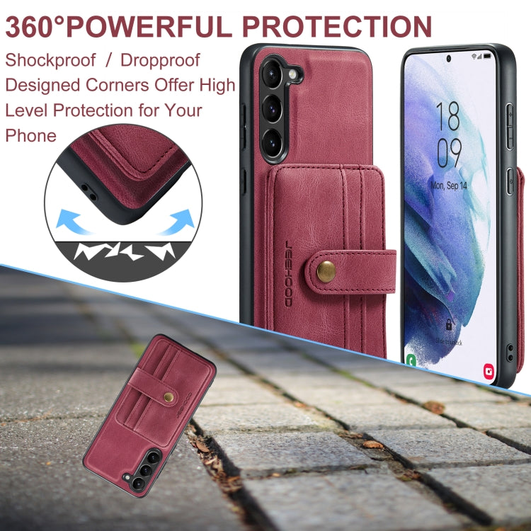 For Samsung Galaxy S24+ 5G JEEHOOD RFID Blocking Anti-Theft Magnetic Phone Case(Red)